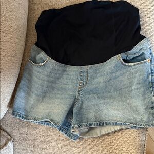 Isabel Maternity by Ingrid & Isabel Light Blue Jean Shorts